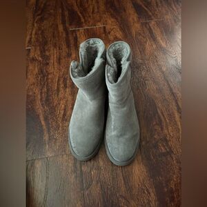 Ugg‎ Gray Suede Fur-Lined Boots Size 6